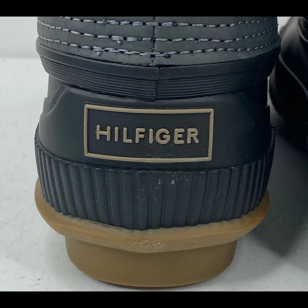 Tommy Hilfiger Casey Gray Leather Duck Boots